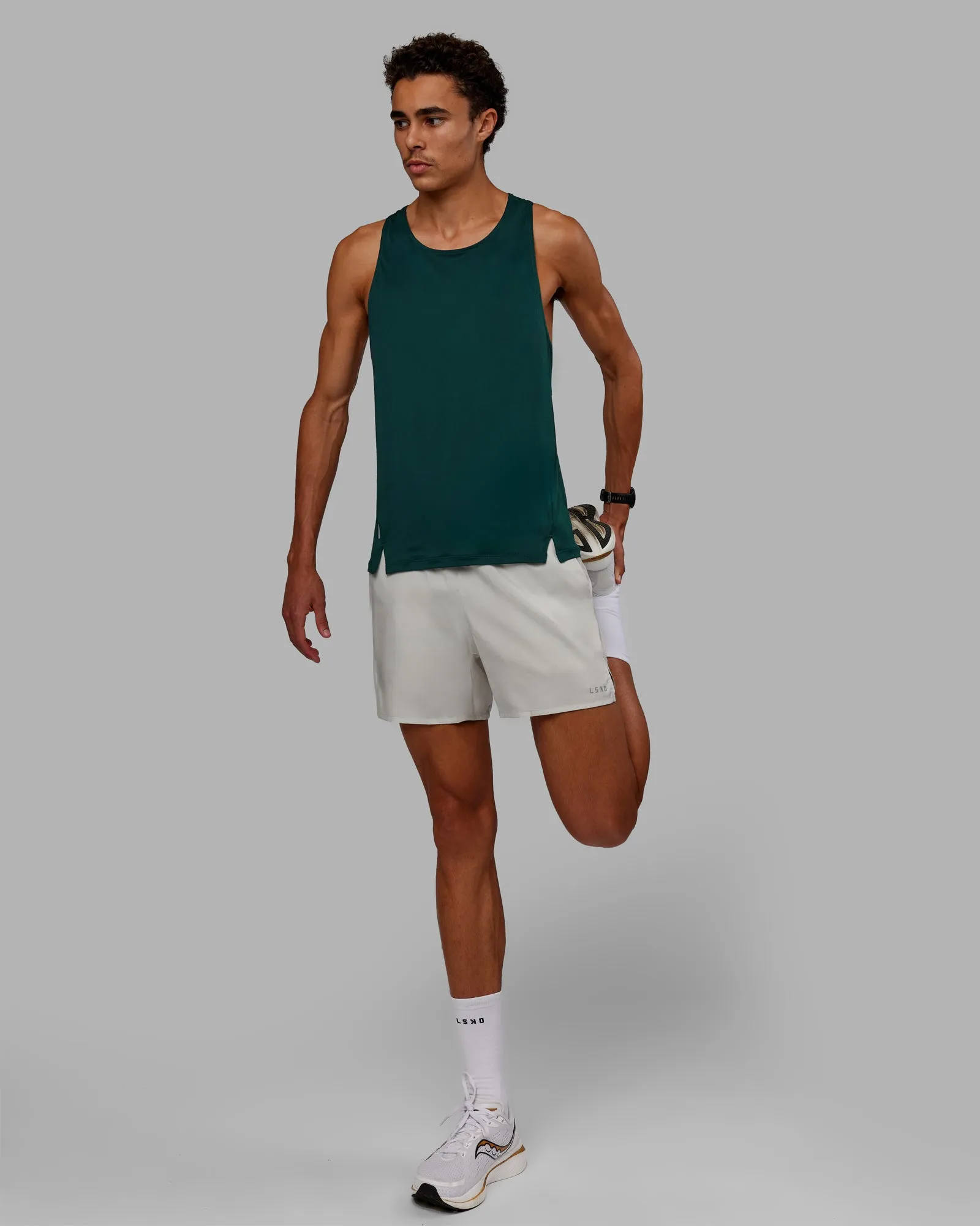 Pace Lined Performance Short  5" - Digital Mist-Reflective