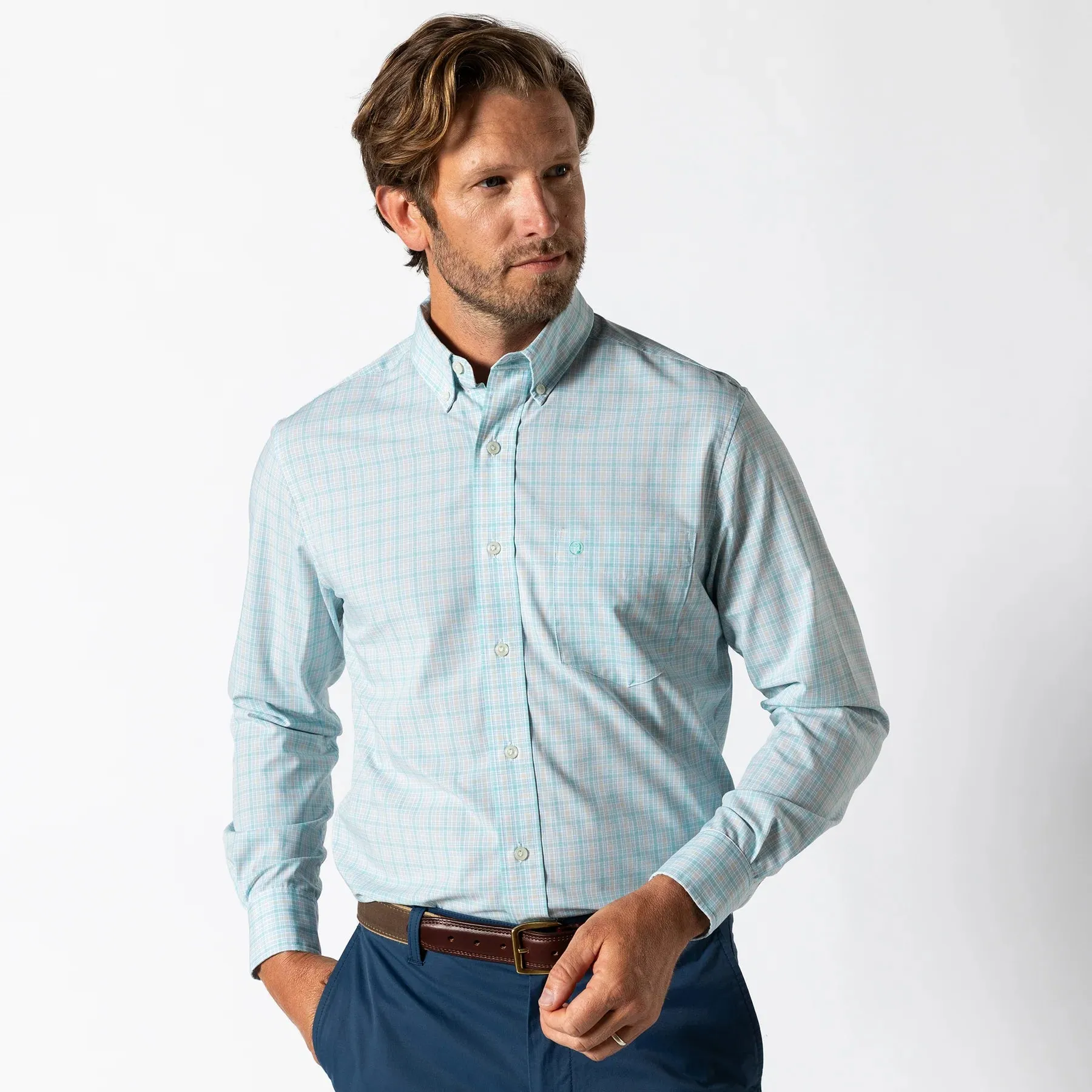 Performance Poplin Sport Shirt (Meadowbrook)