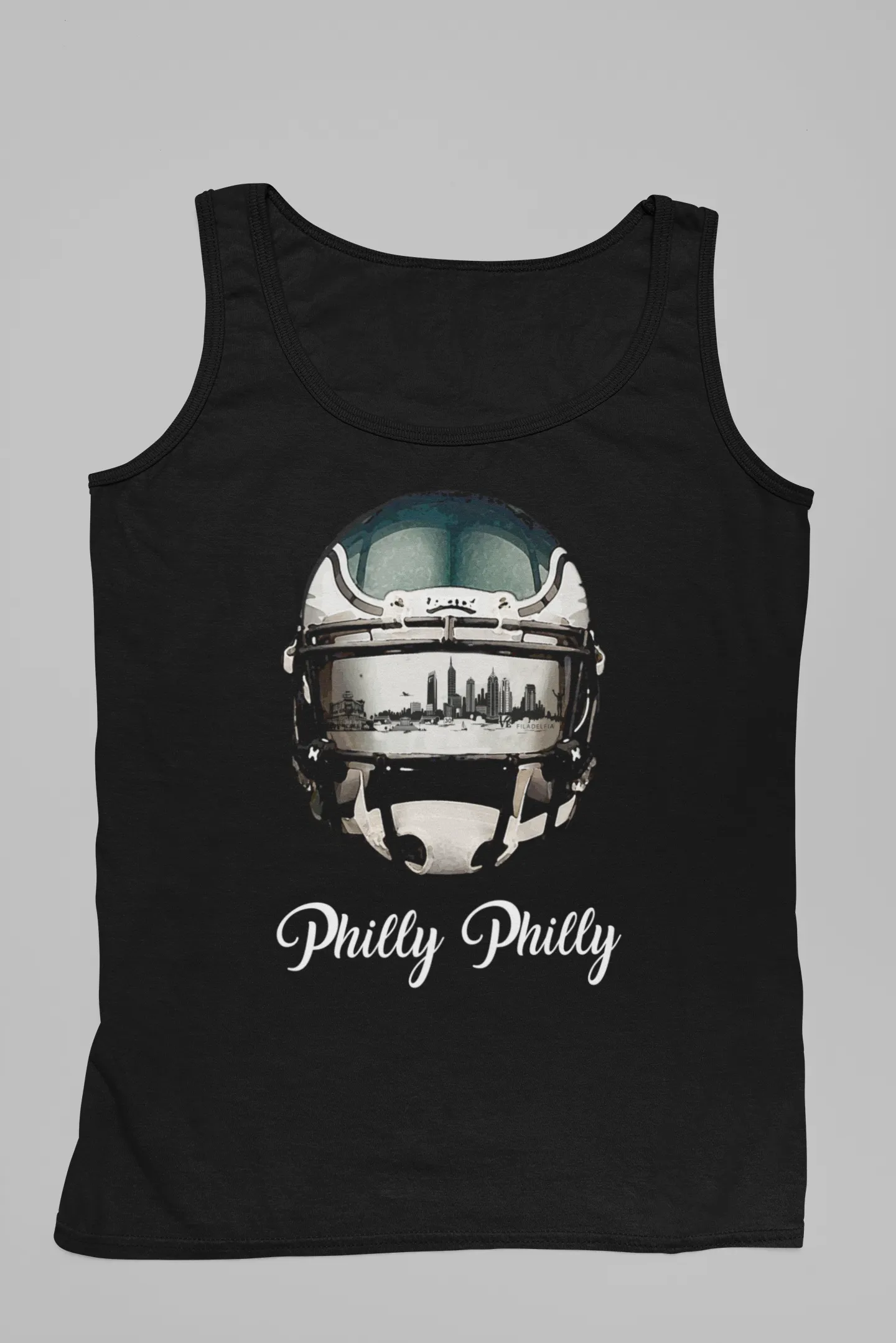 Philly Philly Philadelphia Skyline Eagles Helmet Tank Top