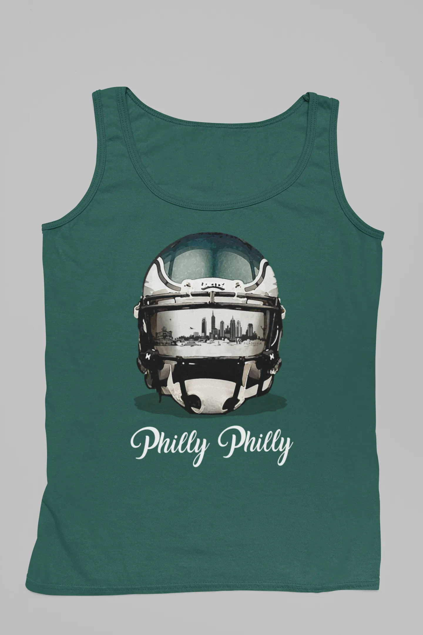 Philly Philly Philadelphia Skyline Eagles Helmet Tank Top