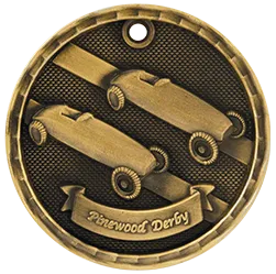 Pinewood 3-D 2" Medal