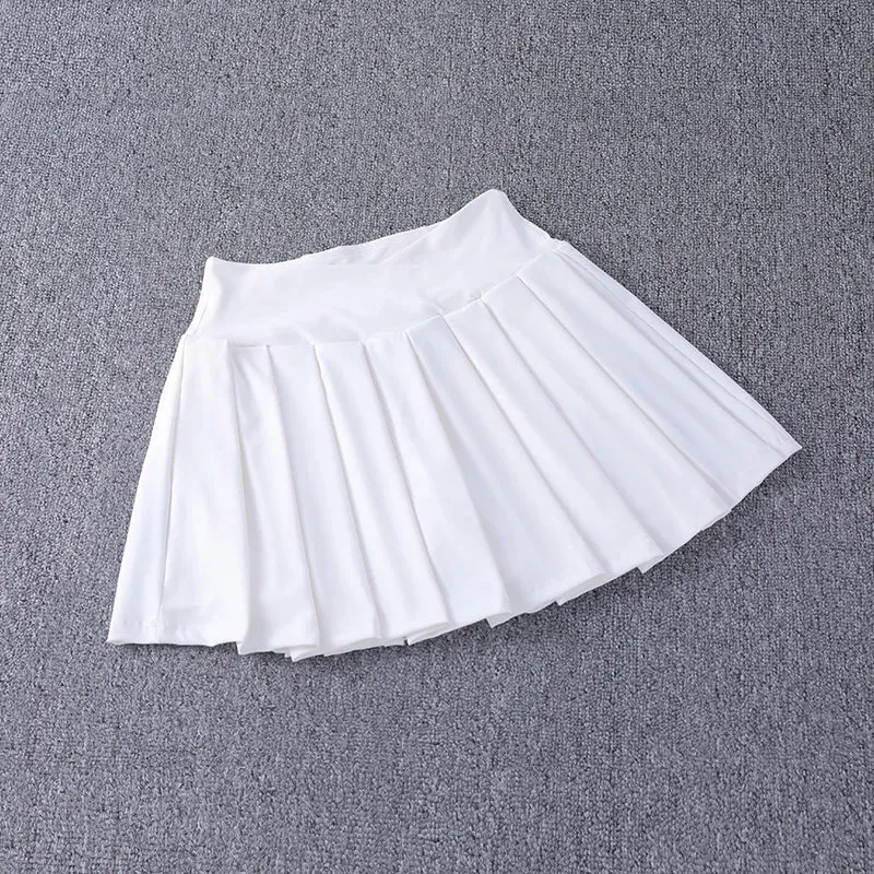 Pleated Sport™ | High-Waisted Nylon Spandex Tennis Skirt | A-Line Design, Anti-Glare Fabric, Side Pockets