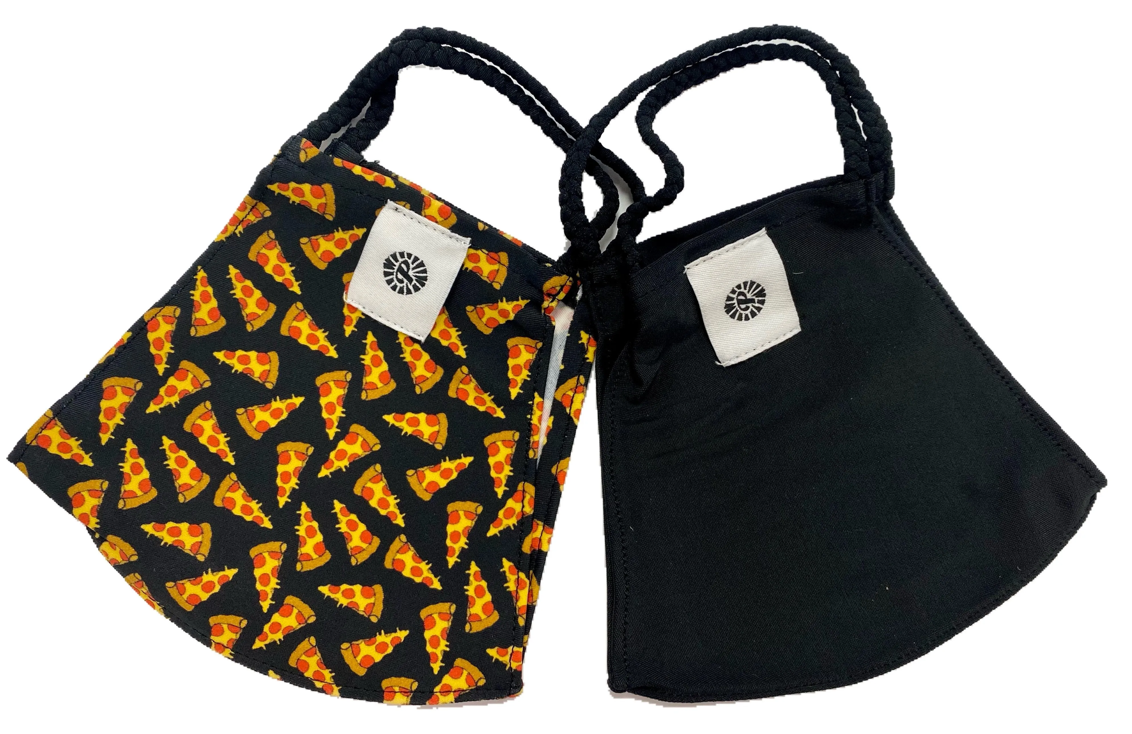 Pom Masks by Pomchies - Pizza / Solid Black