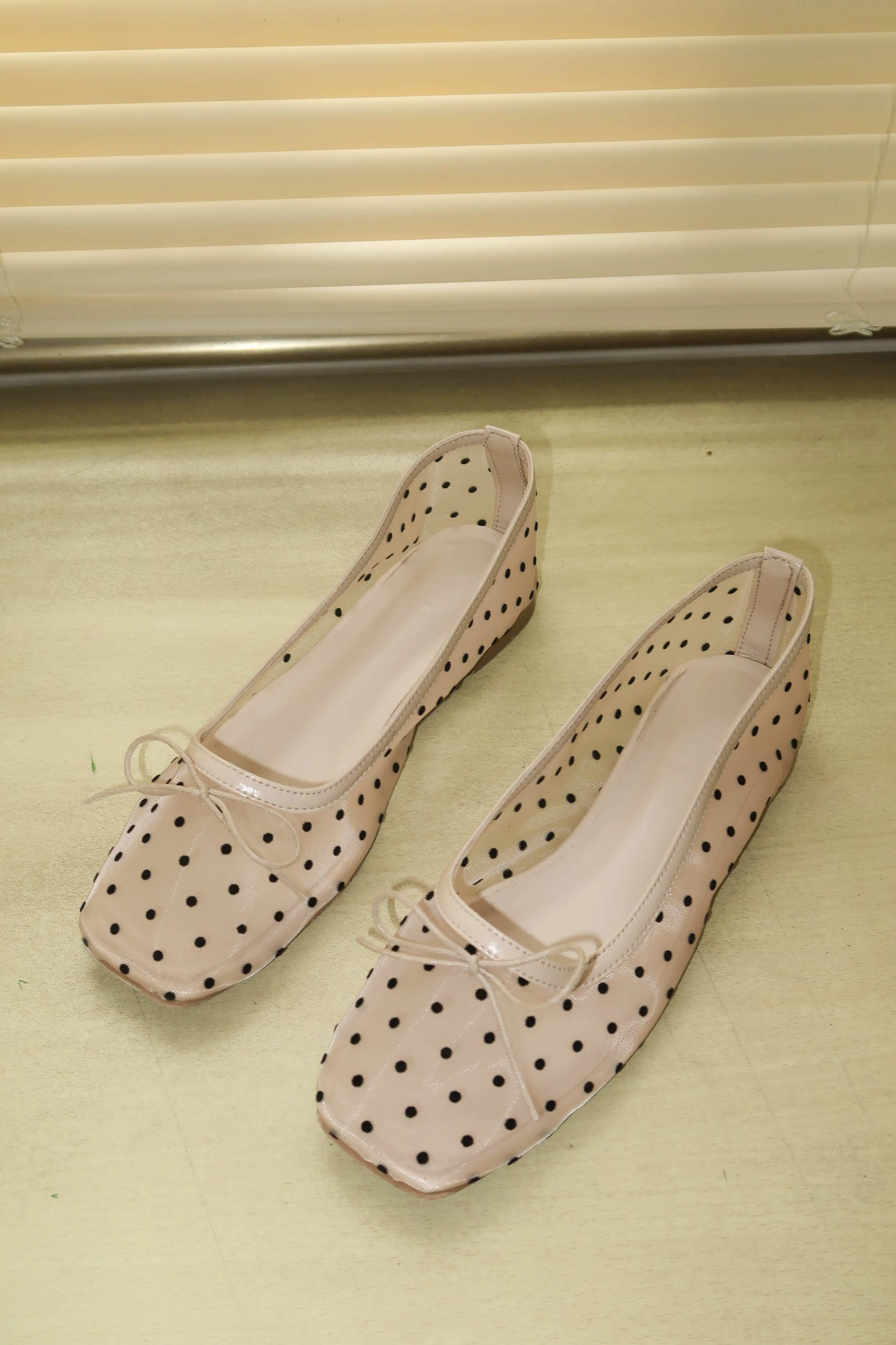 Poppy Ballet Flats in Polka