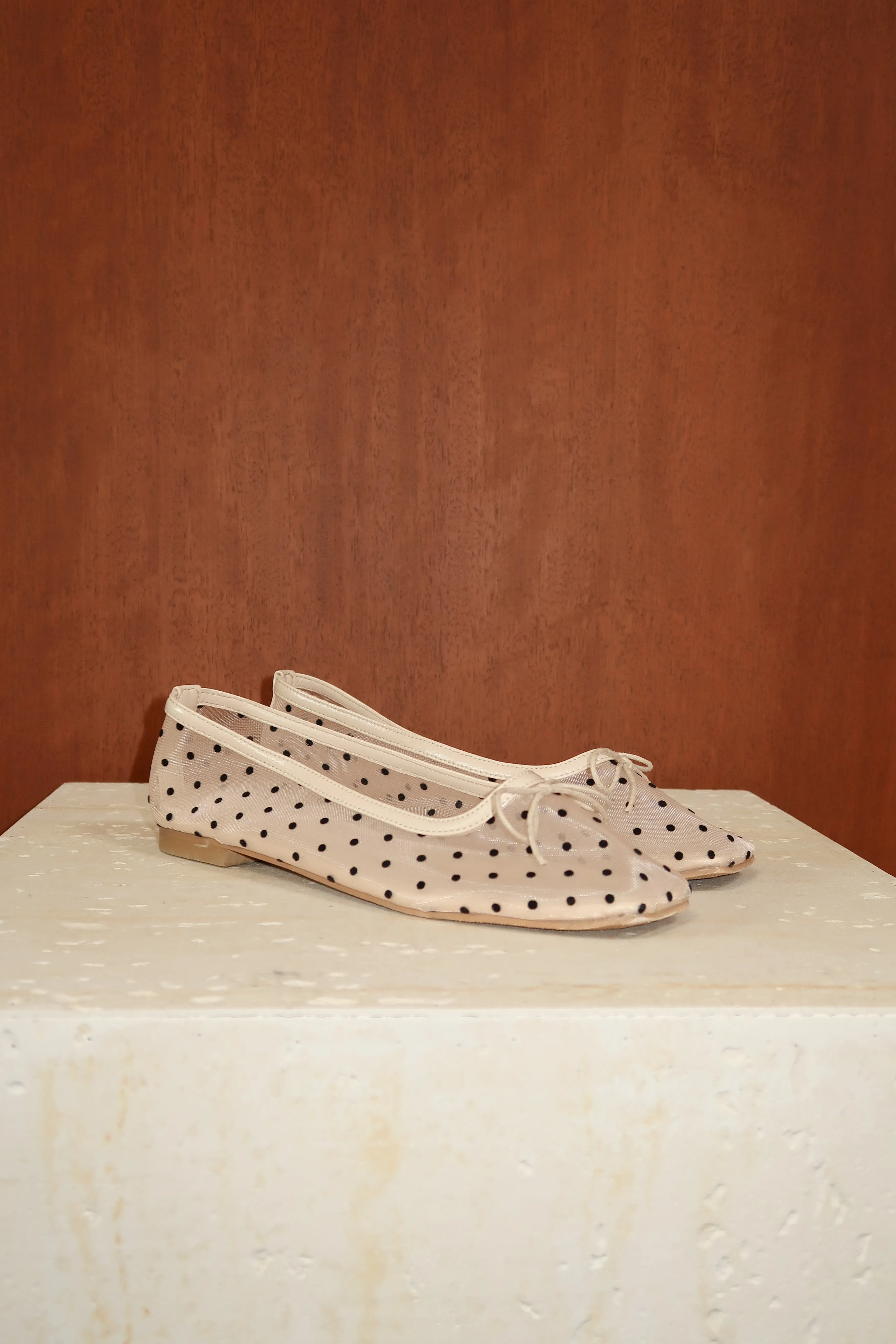 Poppy Ballet Flats in Polka