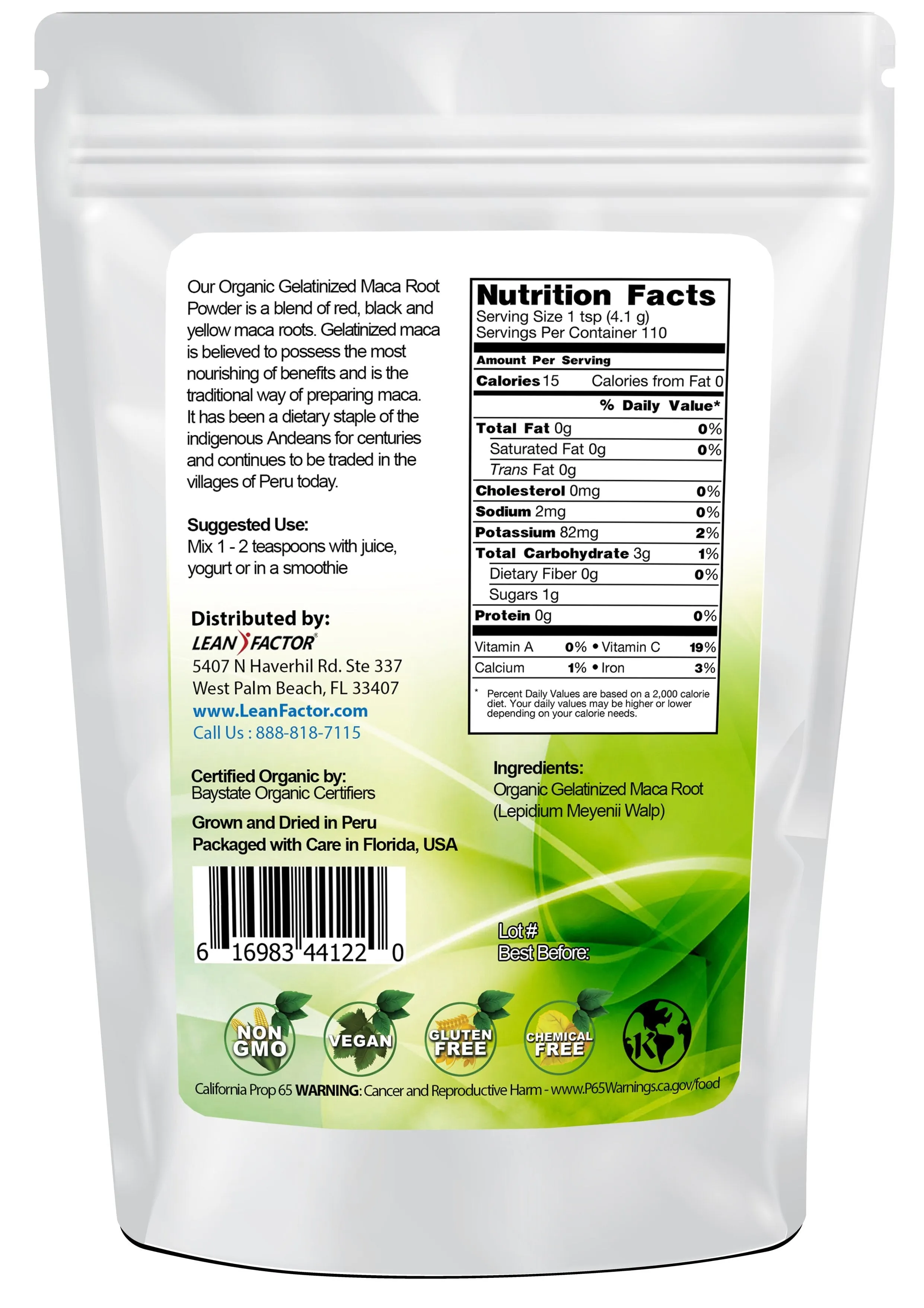 Premium Tri-Color Maca Root - Organic