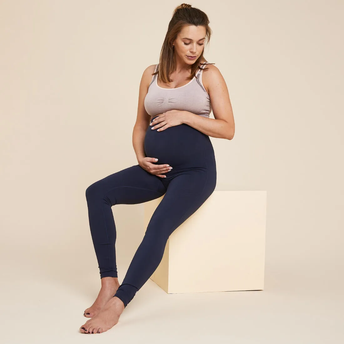 Prenatal Yoga Leggings - Navy Blue