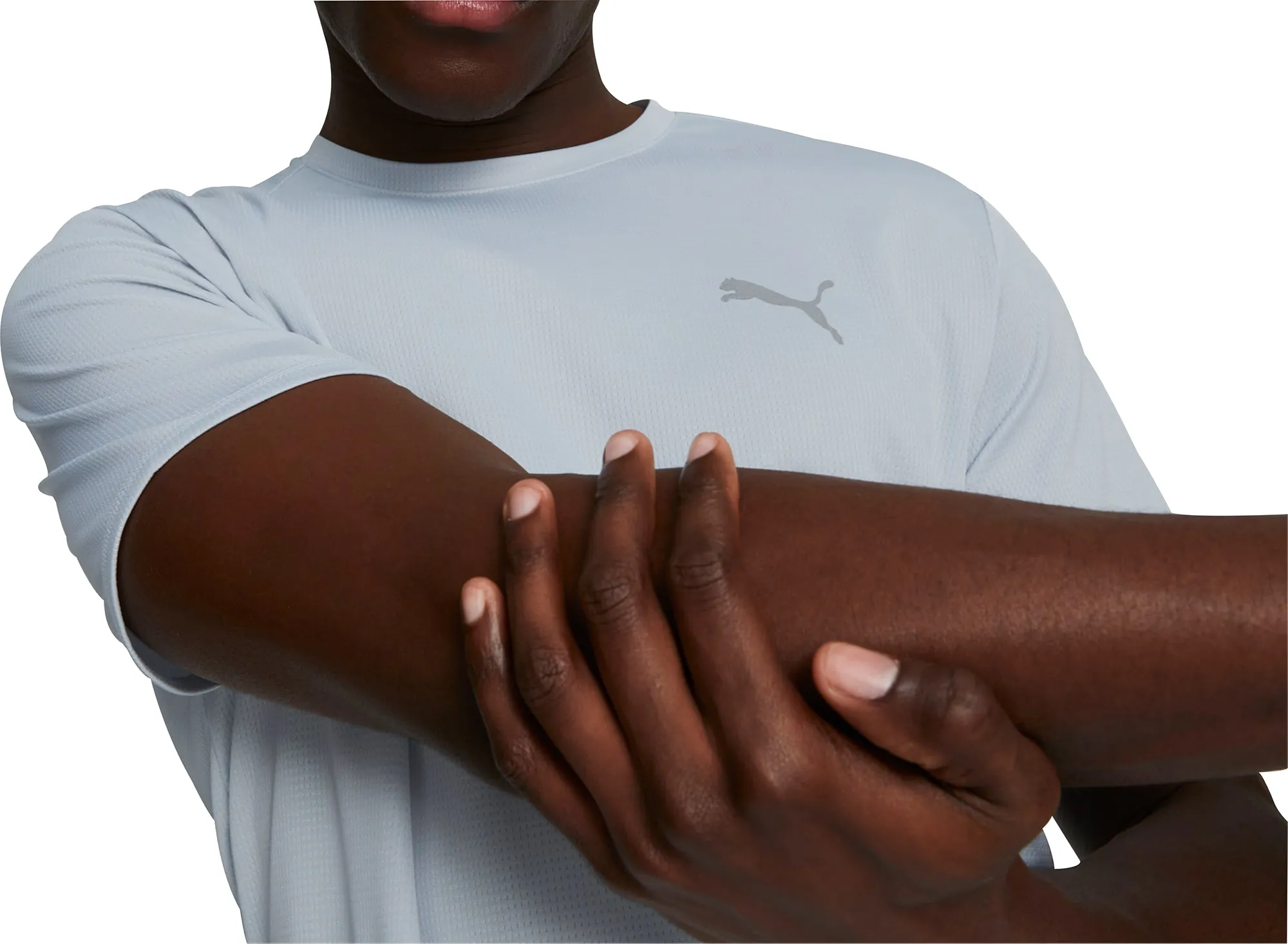 Puma Favourite Short Sleeve Mens Running Top - Grey