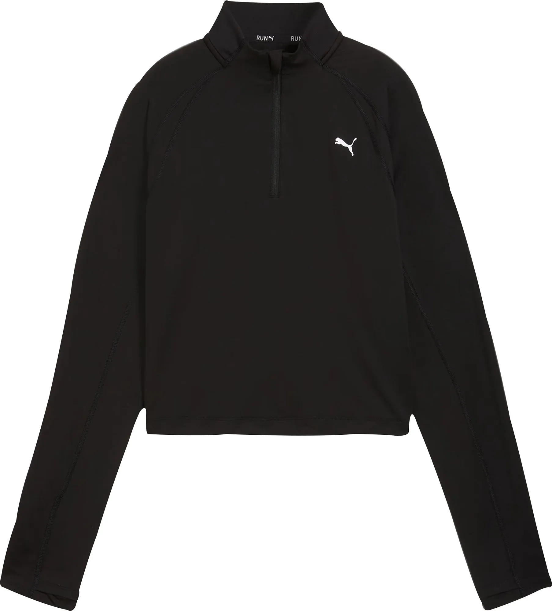 Puma Run Cloudspun Half Zip Long Sleeve Womens Running Top - Black