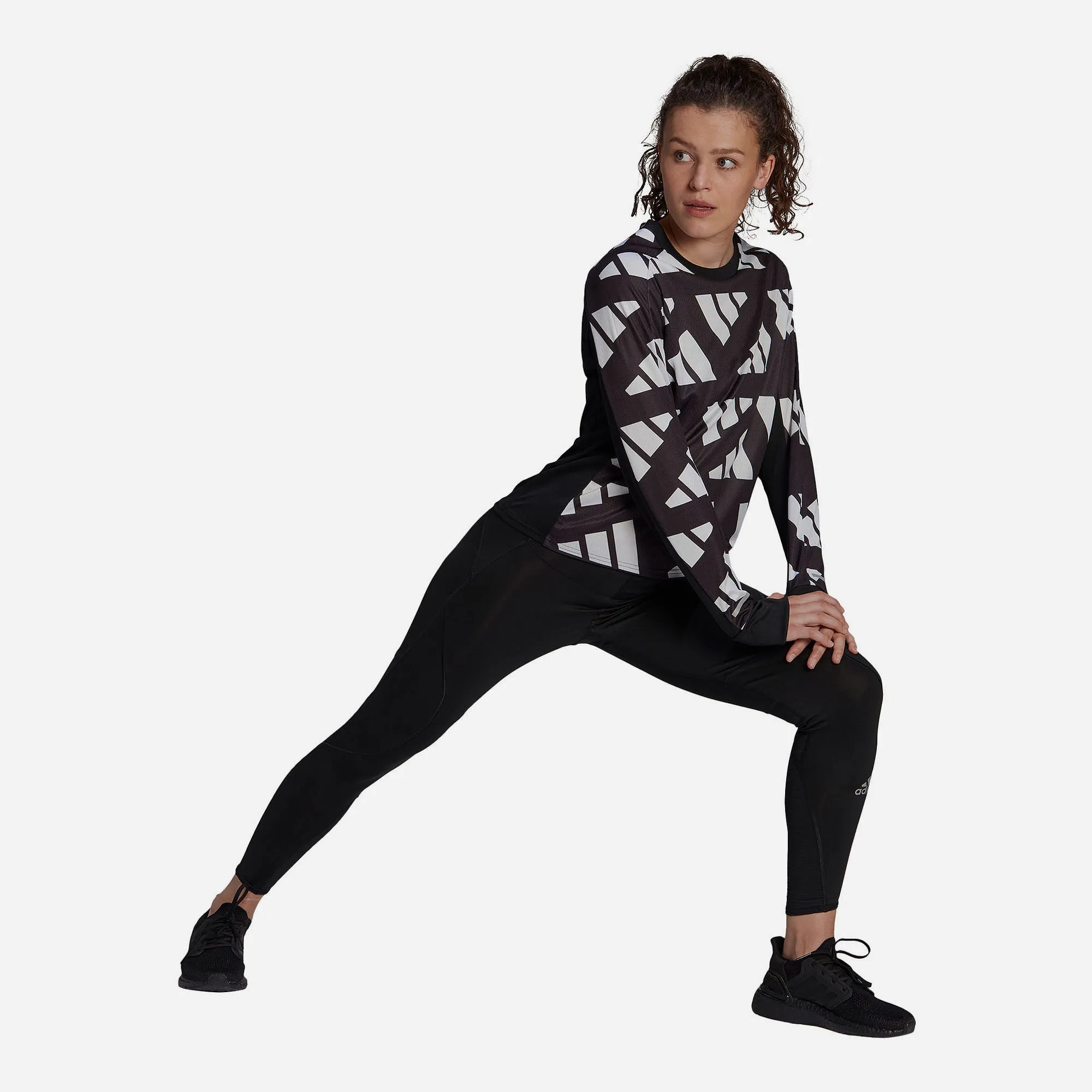 Quần Bó Thể Thao Nữ Adidas Fast Running Primeblue - Đen