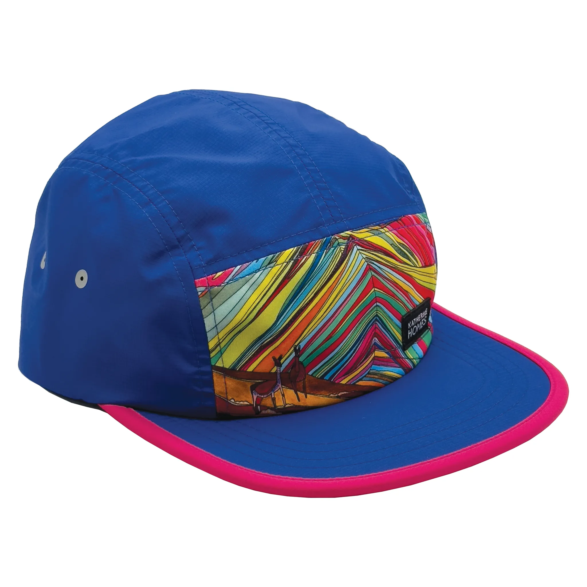 Rainbow Mountain and Alpaca,  Peru |  Travel and Running Hat | Royal Blue
