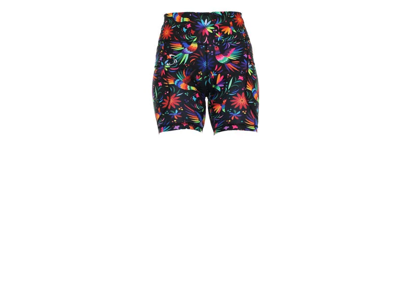 Rainbow Rainforest Mid Shorts with pockets