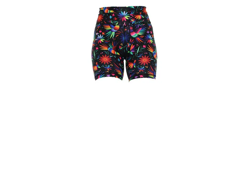 Rainbow Rainforest Mid Shorts with pockets