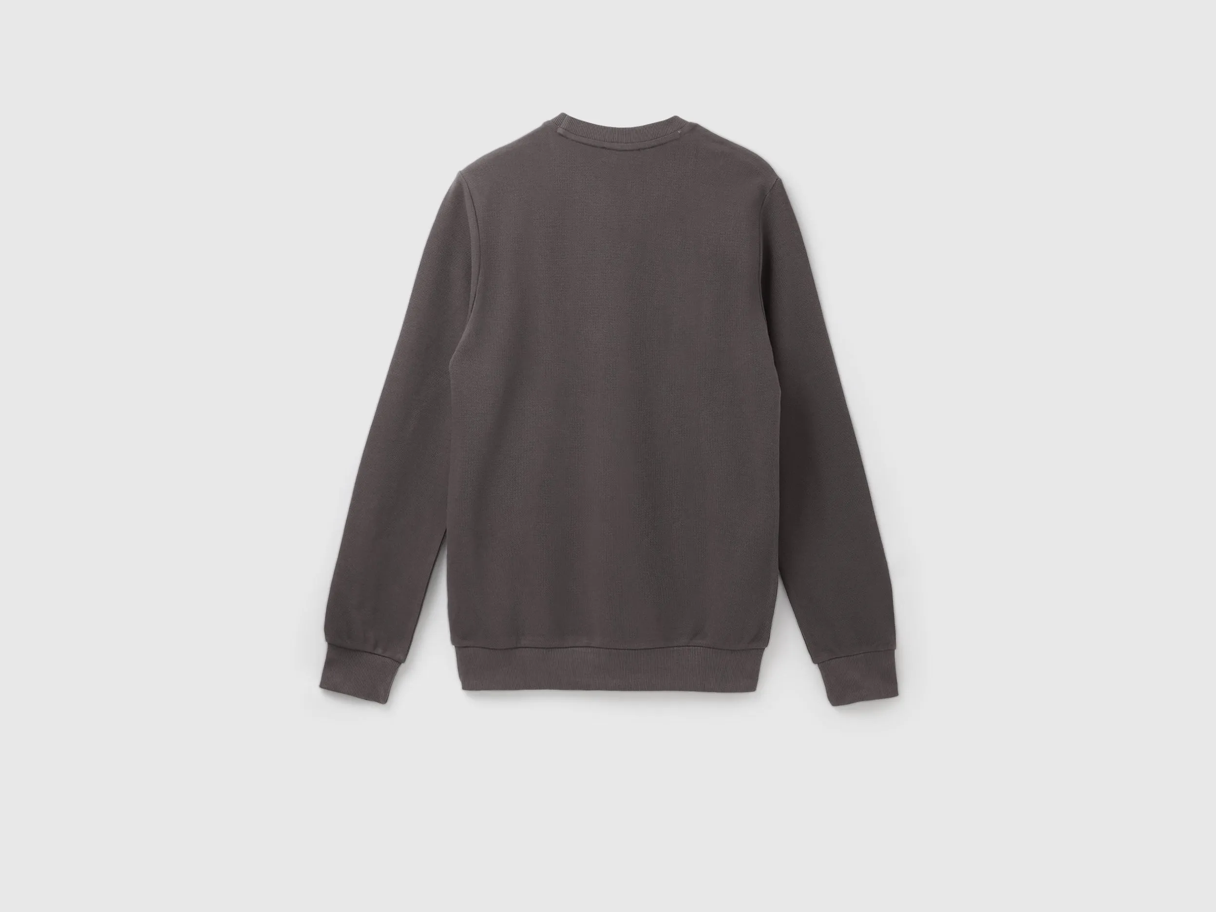 Regular Fit Round Neck Basic Branded Sweatshirt