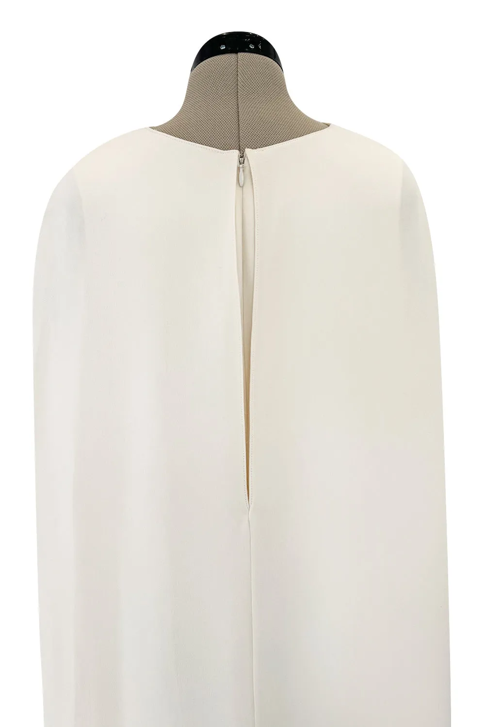 Resort 2015 Look 78 Valentino by Pierpaolo &  Piccioli & Maria Grazia Chiuri Ivory Caped Sleeve Silk Dress