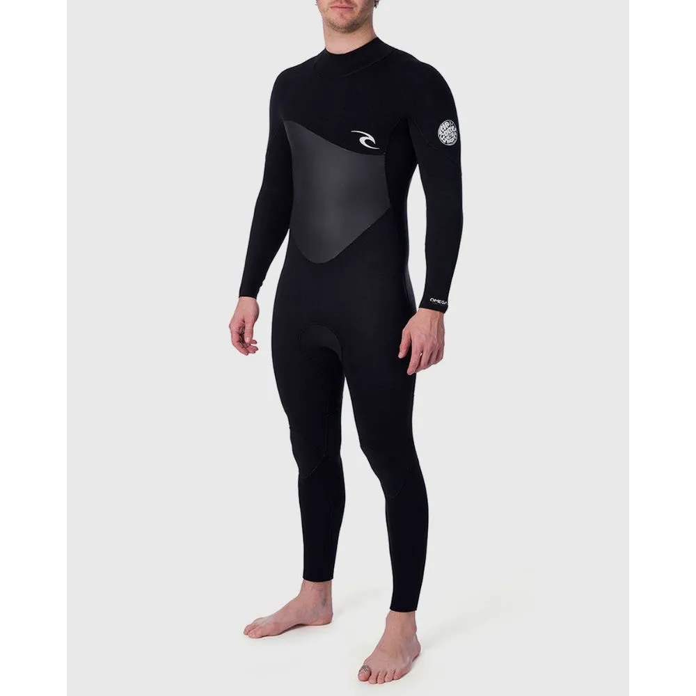 RIP CURL OMEGA 3/2 BACK ZIP BLACK