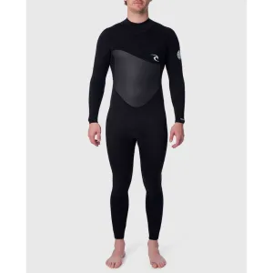RIP CURL OMEGA 3/2 BACK ZIP BLACK