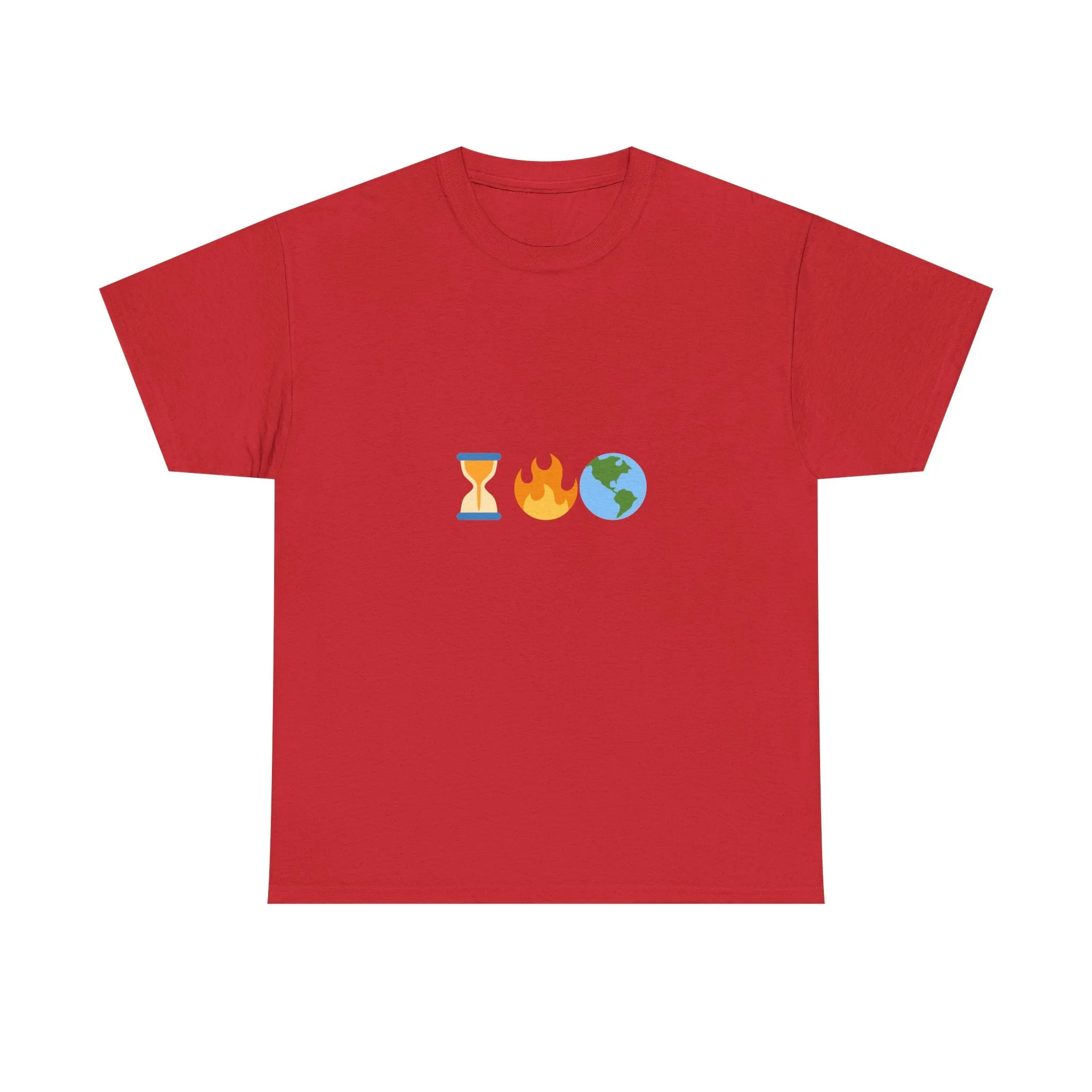 Running Out of Time Eco-Conscious Emoji Unisex Heavy Cotton Tee