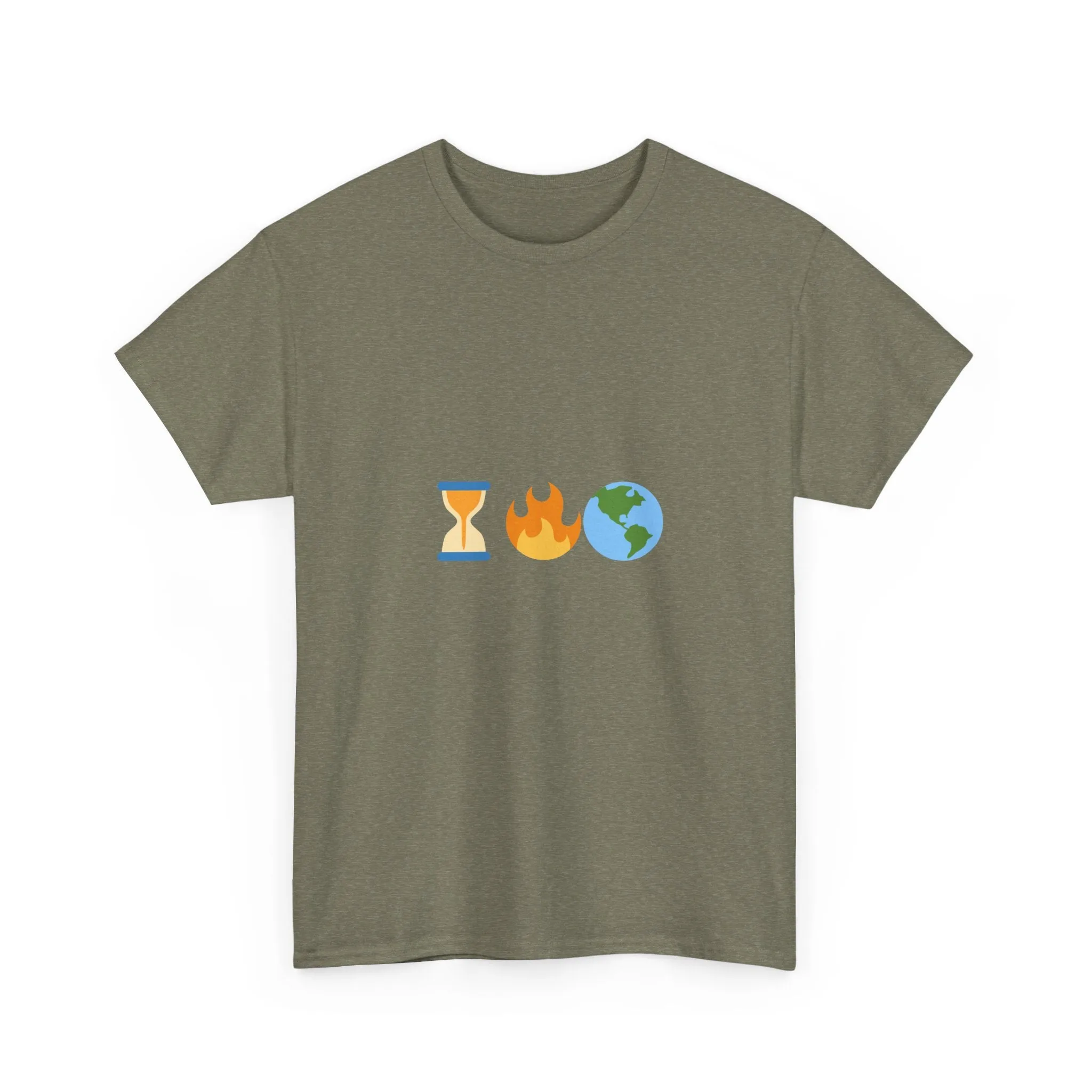 Running Out of Time Eco-Conscious Emoji Unisex Heavy Cotton Tee