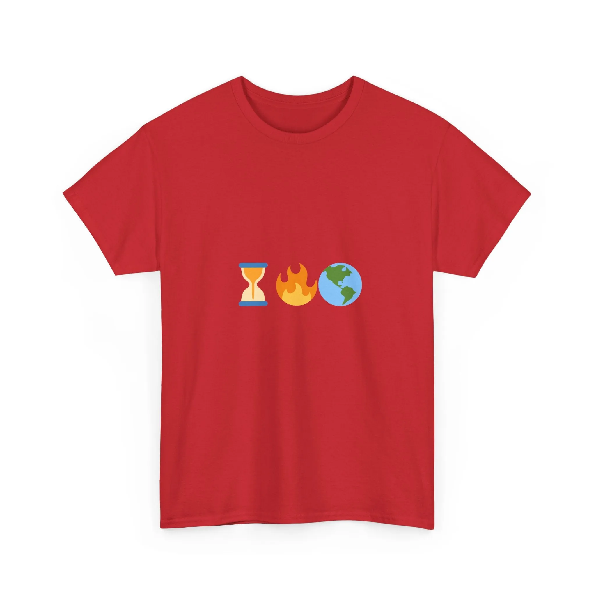 Running Out of Time Eco-Conscious Emoji Unisex Heavy Cotton Tee