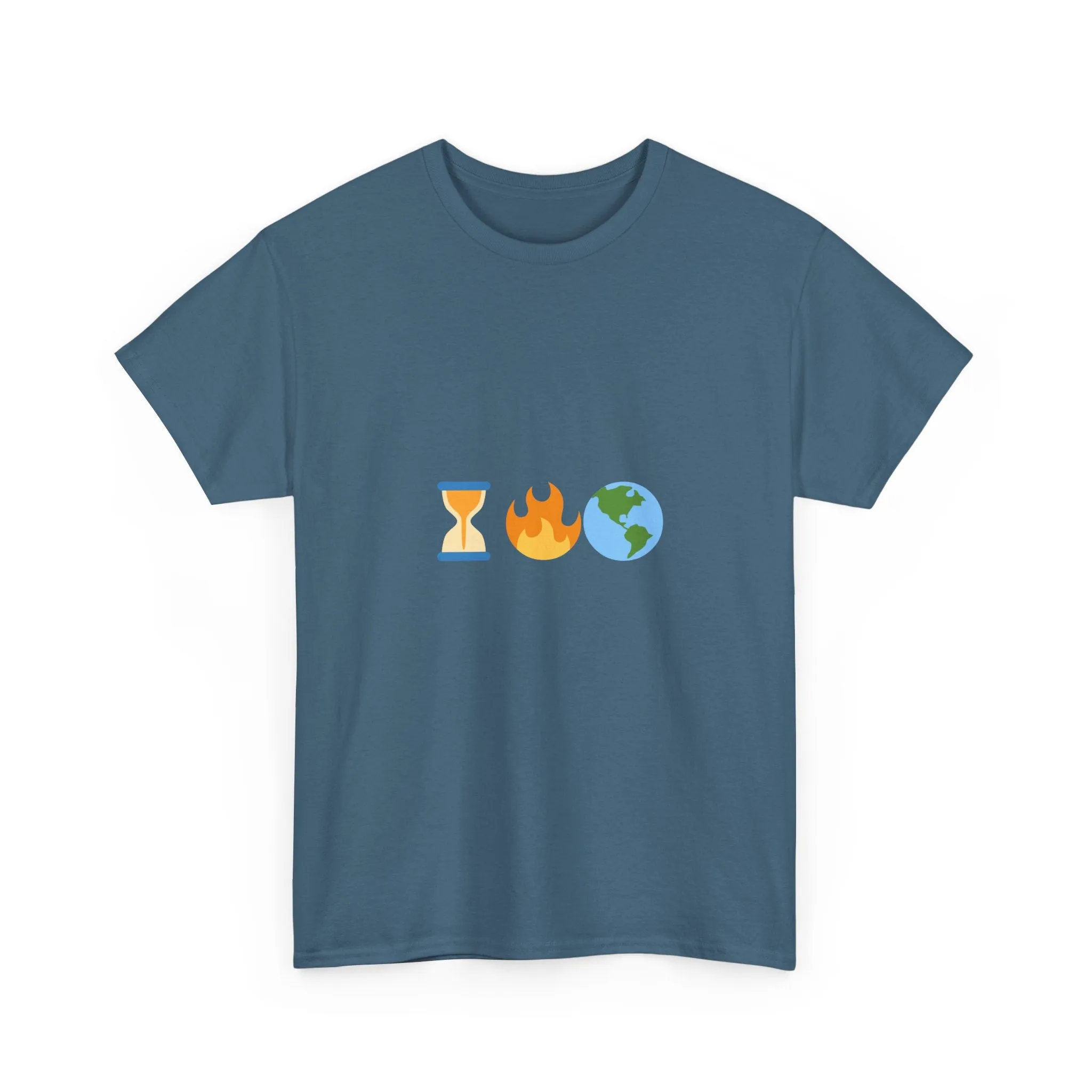 Running Out of Time Eco-Conscious Emoji Unisex Heavy Cotton Tee