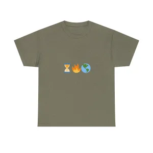 Running Out of Time Eco-Conscious Emoji Unisex Heavy Cotton Tee
