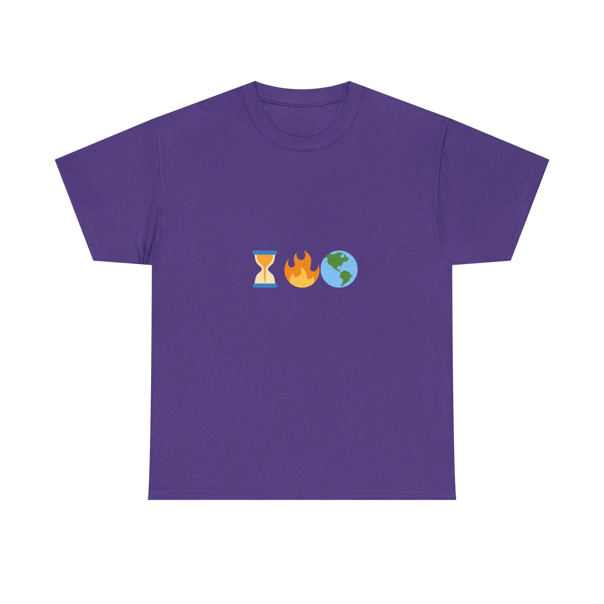 Running Out of Time Eco-Conscious Emoji Unisex Heavy Cotton Tee