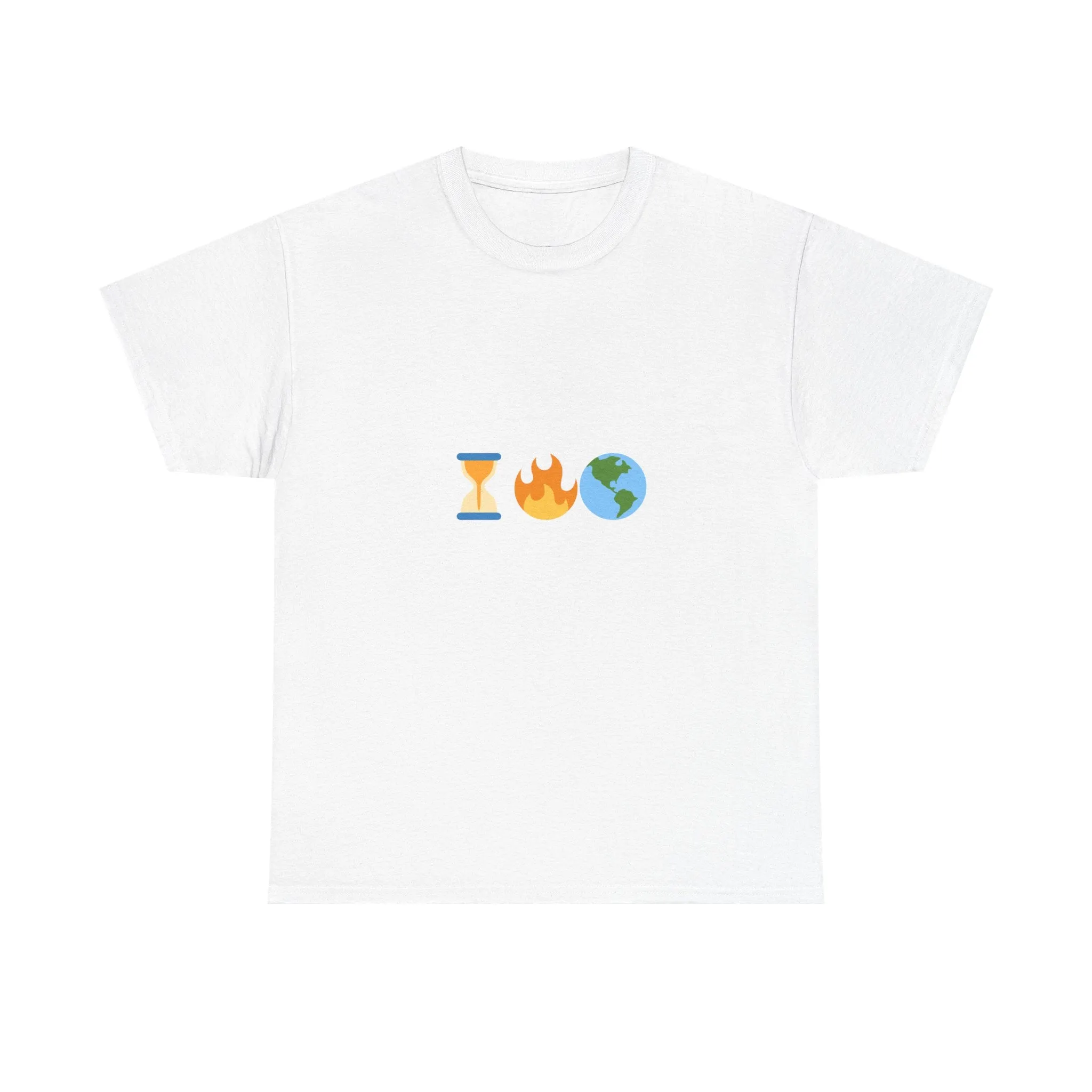 Running Out of Time Eco-Conscious Emoji Unisex Heavy Cotton Tee