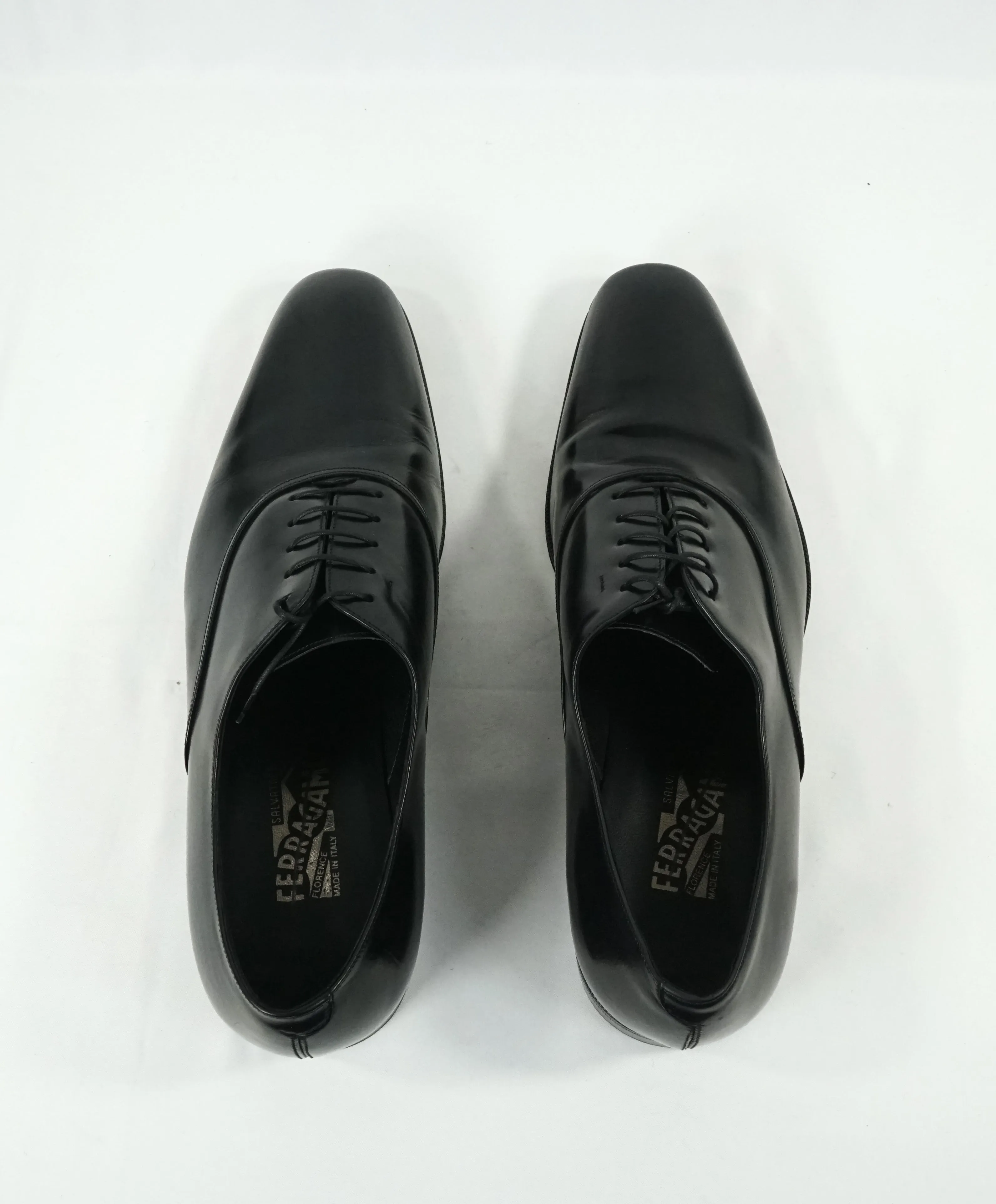 SALVATORE FERRAGAMO - “Fedele” Black Oxford W Leather Sole - R-11.5 L-12 D