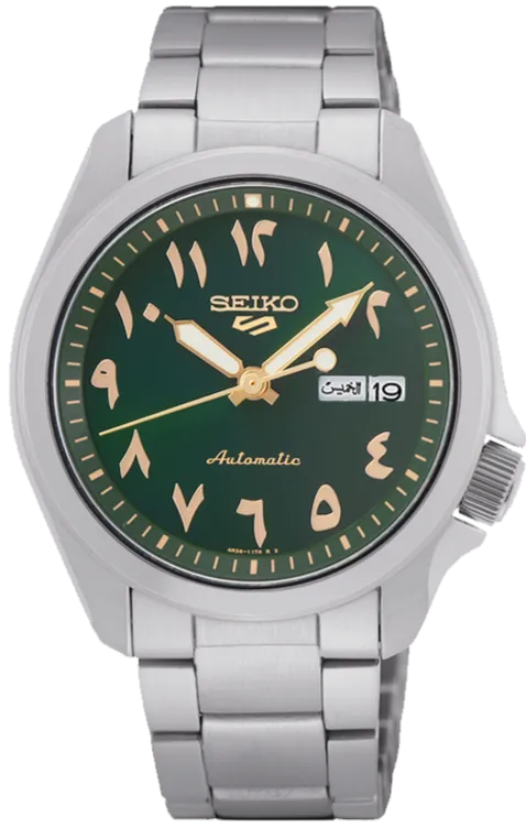 Seiko 5 Sports Mechanical Automatic Arabic Numerals Day-Date Display Green Dial SRPH49