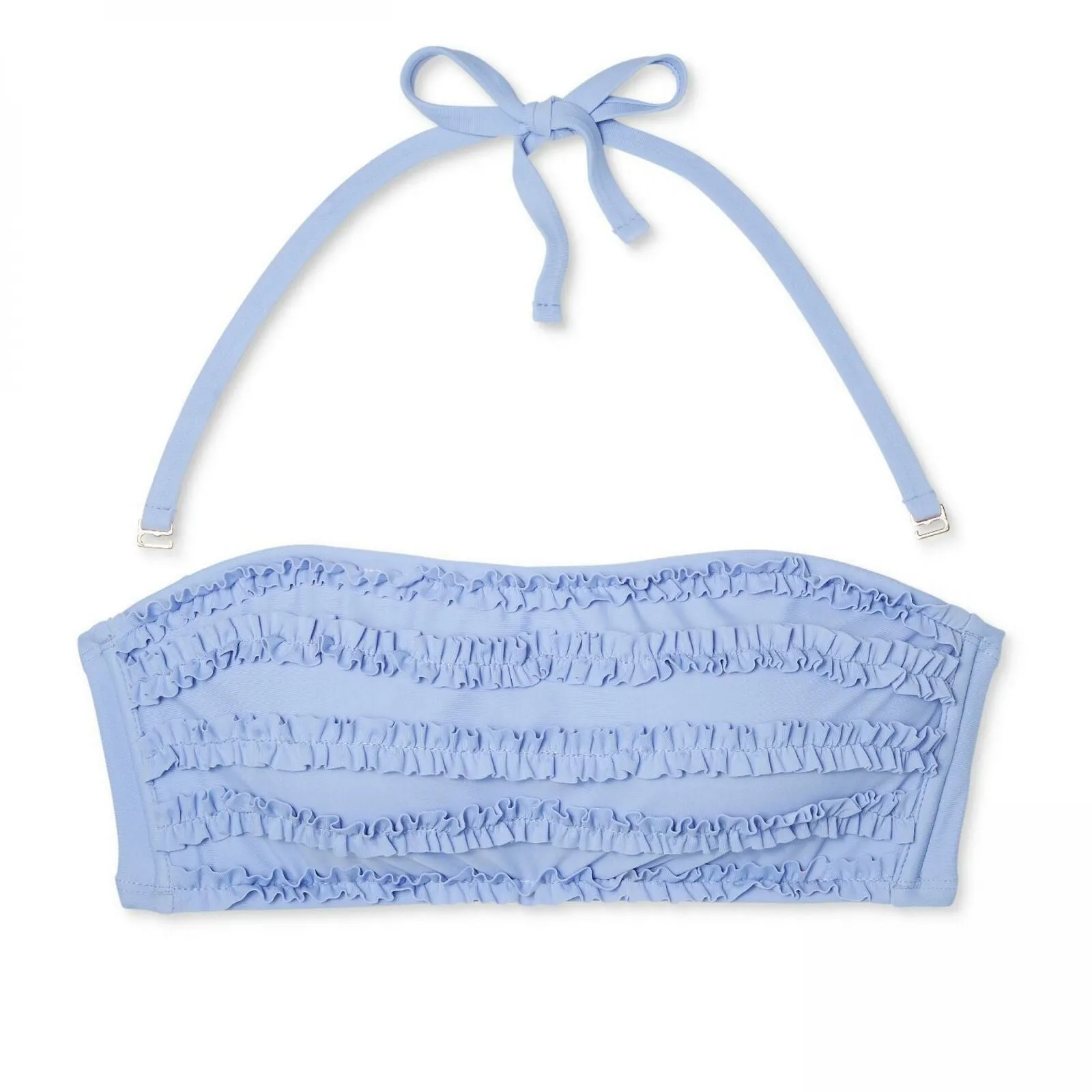 Shade & Shore Women's Ruffle Bandeau Bikini Top
