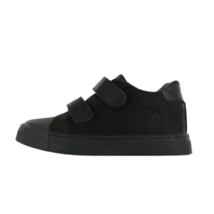 Shoesme Black Riptape Leather School Shoe