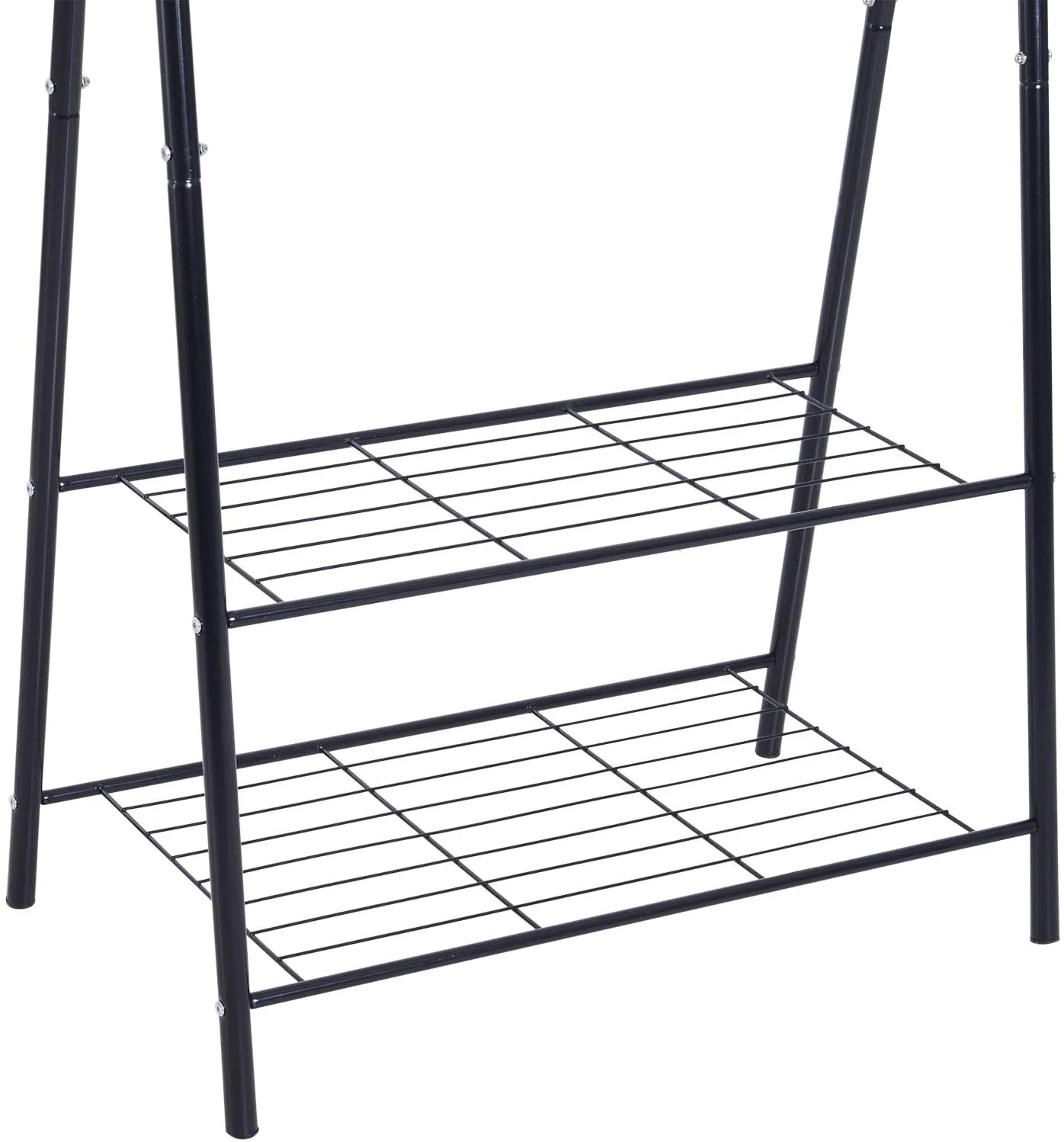 Sleek Steel Dressing Rail with Shoe Rack | Charcoal Grey | 1.5m  High