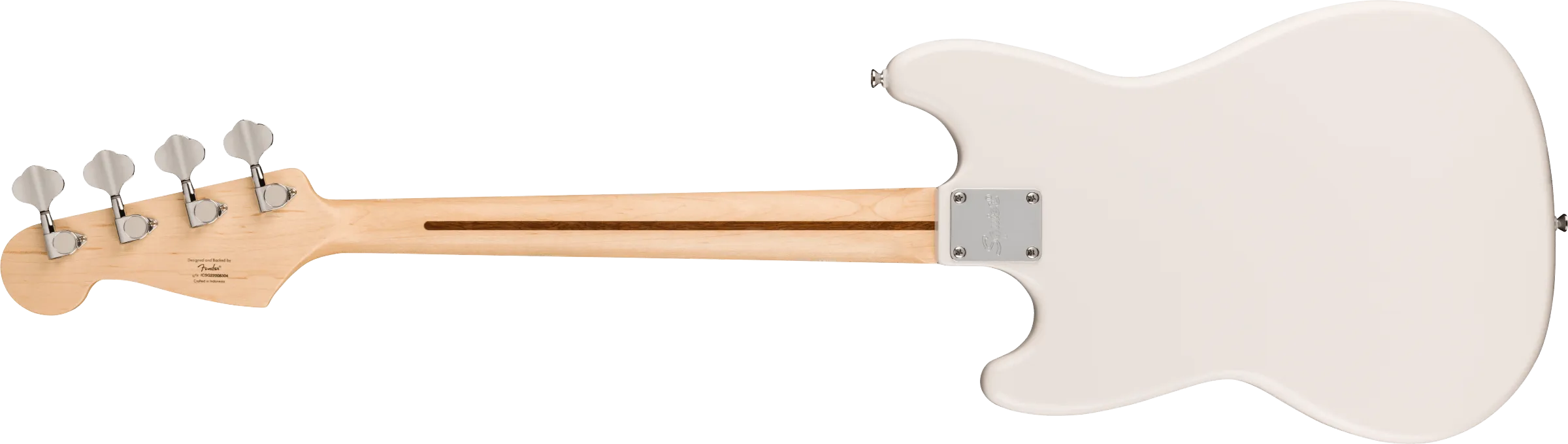 Squier Sonic Bronco Bass, Maple Fingerboard, White Pickguard, Arctic White