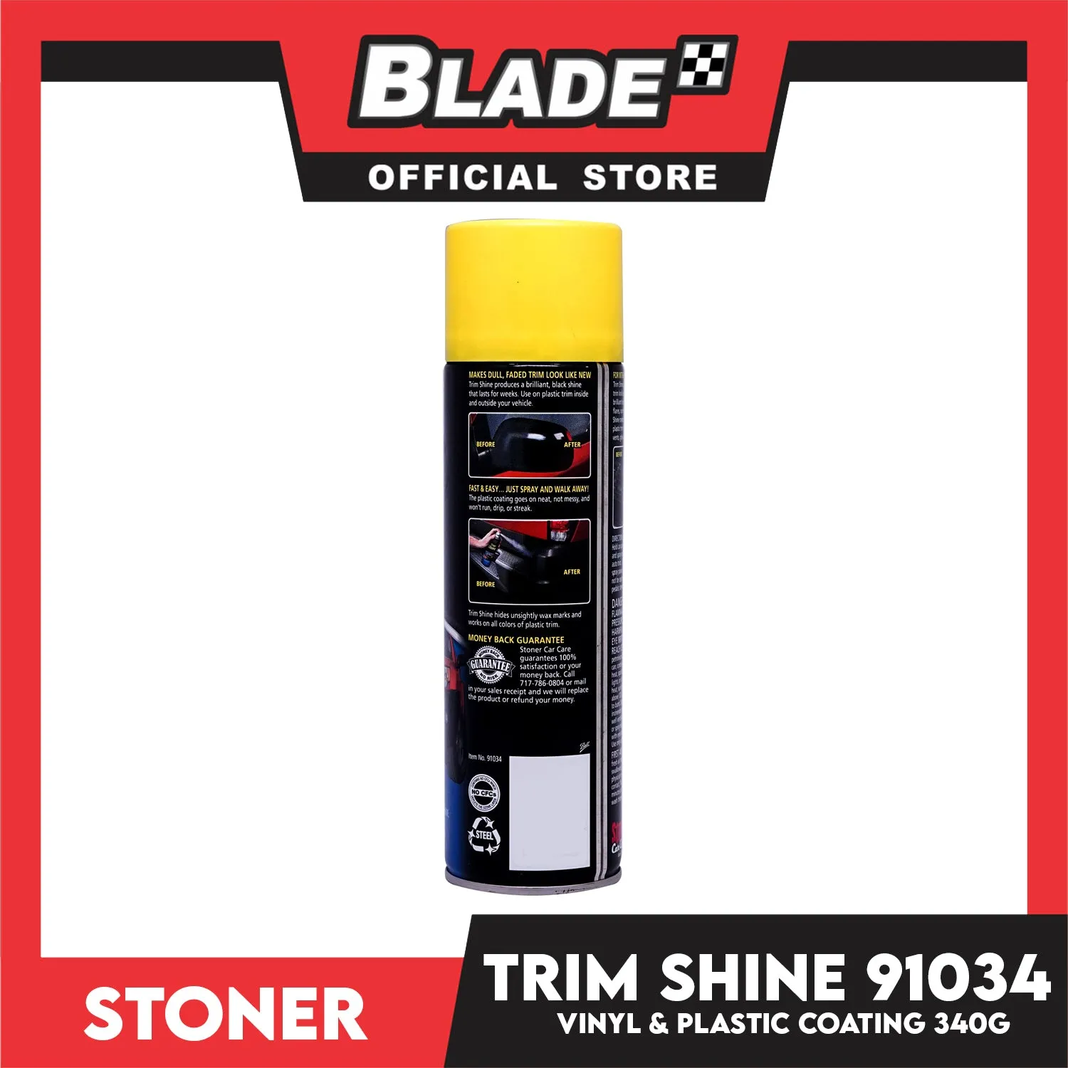 Stoner 91034 Trim Shine Vinyl And Plastic Coating 12oz 340g
