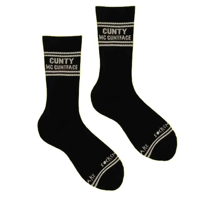 Sweary Sports Socks - Cunty Mc Cuntface