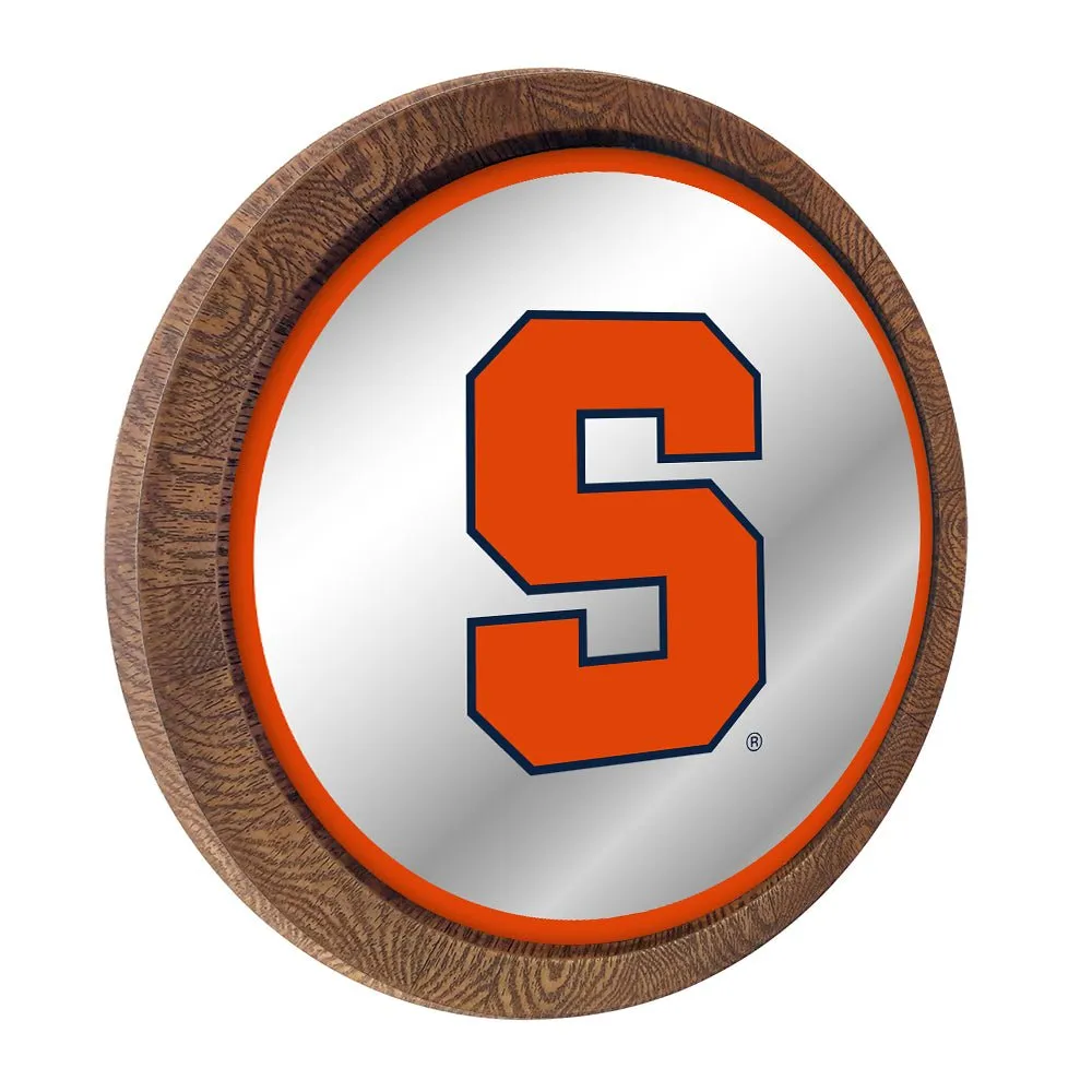 Syracuse Orange: Mirrored Barrel Top Mirrored Wall Sign