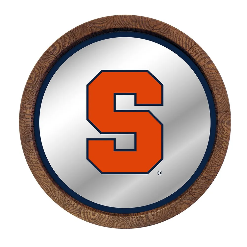 Syracuse Orange: Mirrored Barrel Top Mirrored Wall Sign