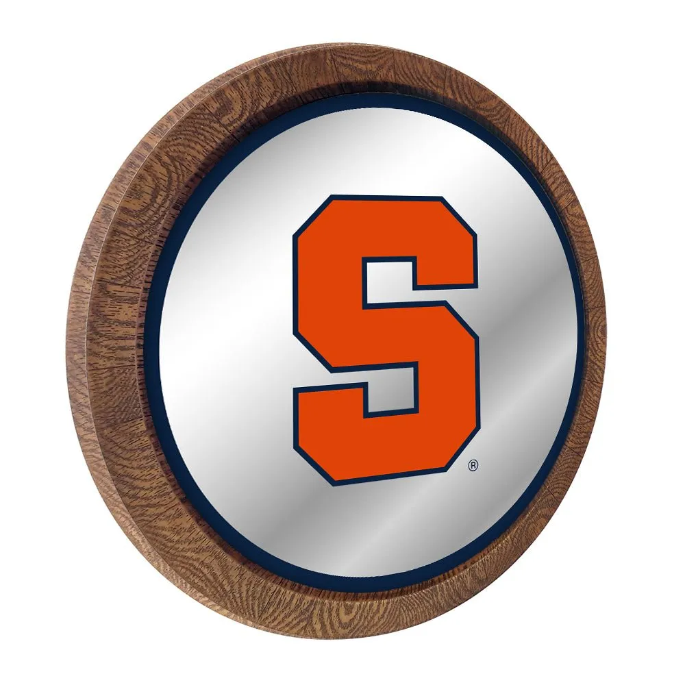 Syracuse Orange: Mirrored Barrel Top Mirrored Wall Sign
