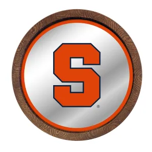 Syracuse Orange: Mirrored Barrel Top Mirrored Wall Sign
