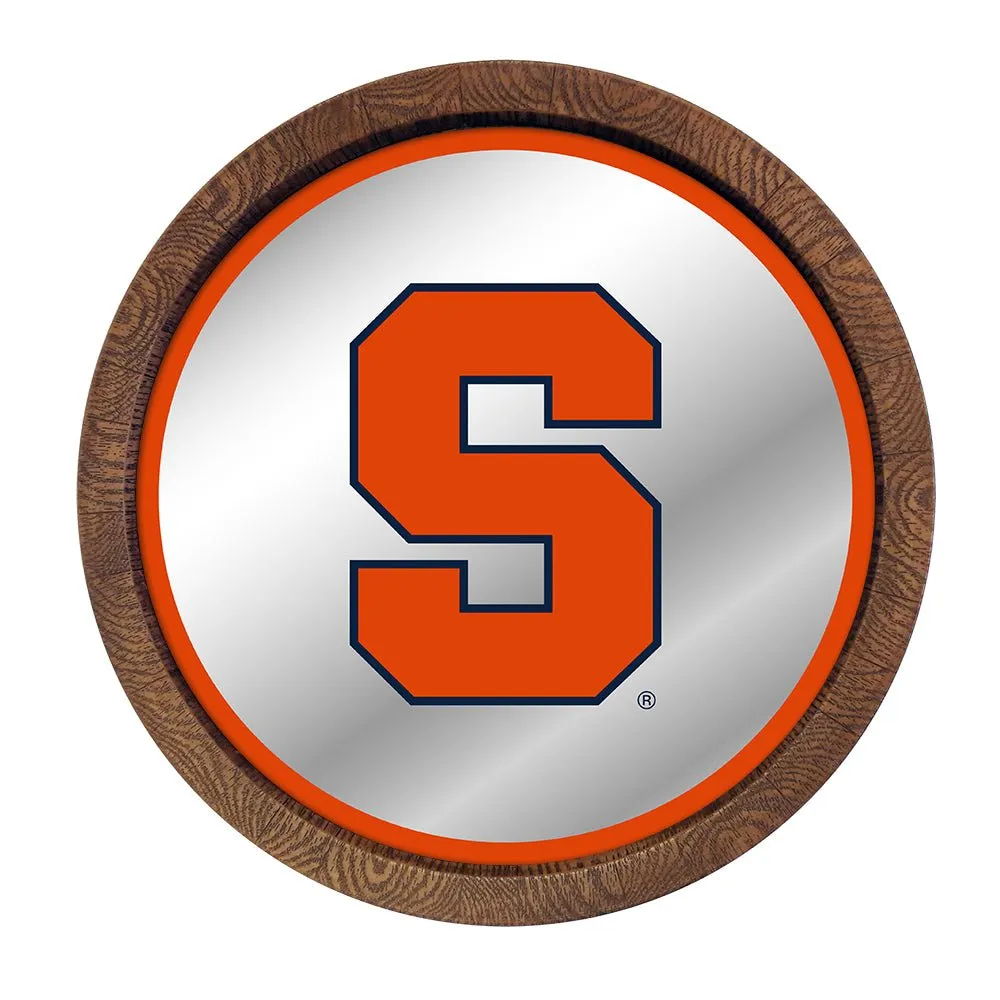 Syracuse Orange: Mirrored Barrel Top Mirrored Wall Sign