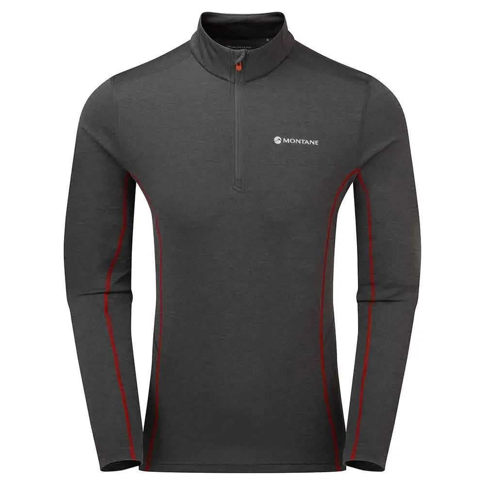 男裝高領拉鍊長袖快乾T恤 Men's Dart Zip Neck LS
