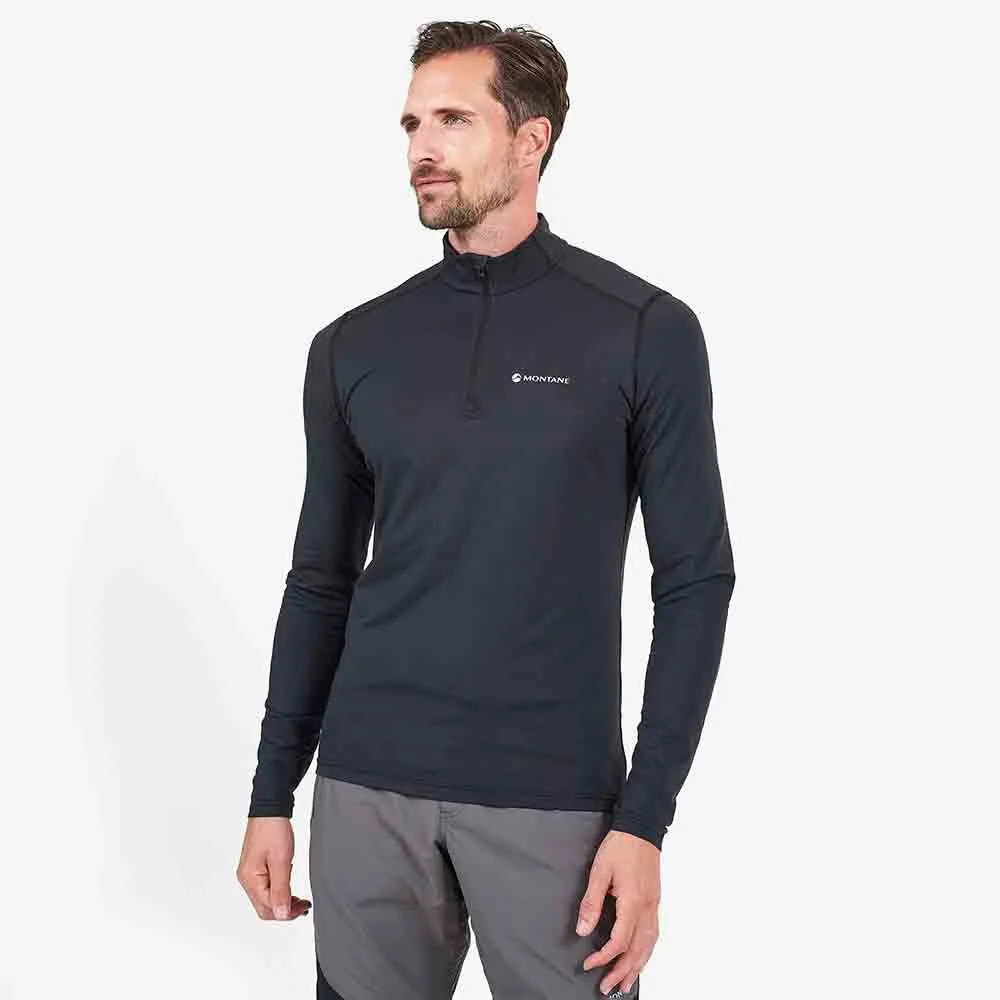 男裝高領拉鍊長袖快乾T恤 Men's Dart Zip Neck LS