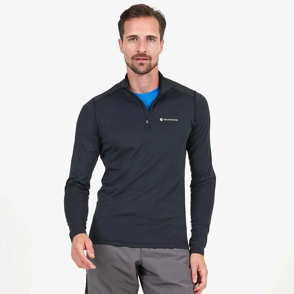 男裝高領拉鍊長袖快乾T恤 Men's Dart Zip Neck LS
