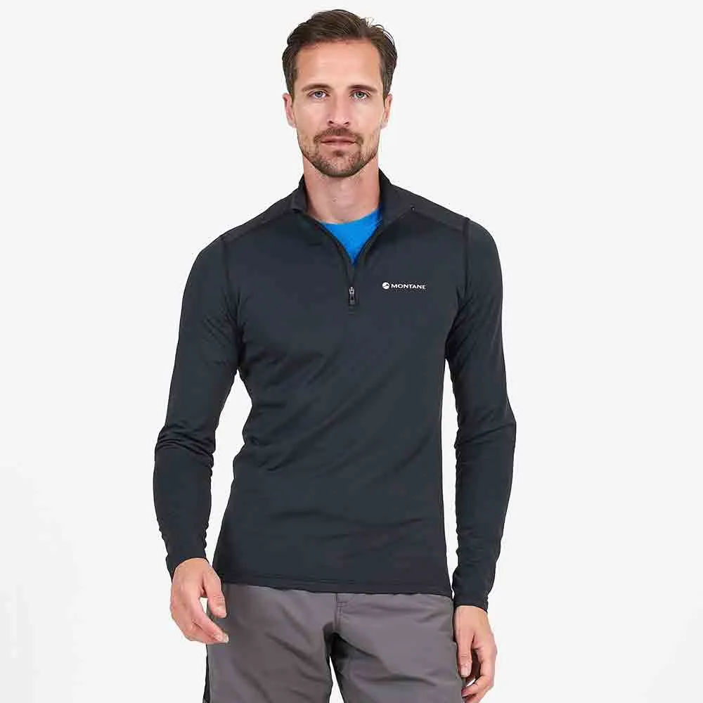 男裝高領拉鍊長袖快乾T恤 Men's Dart Zip Neck LS