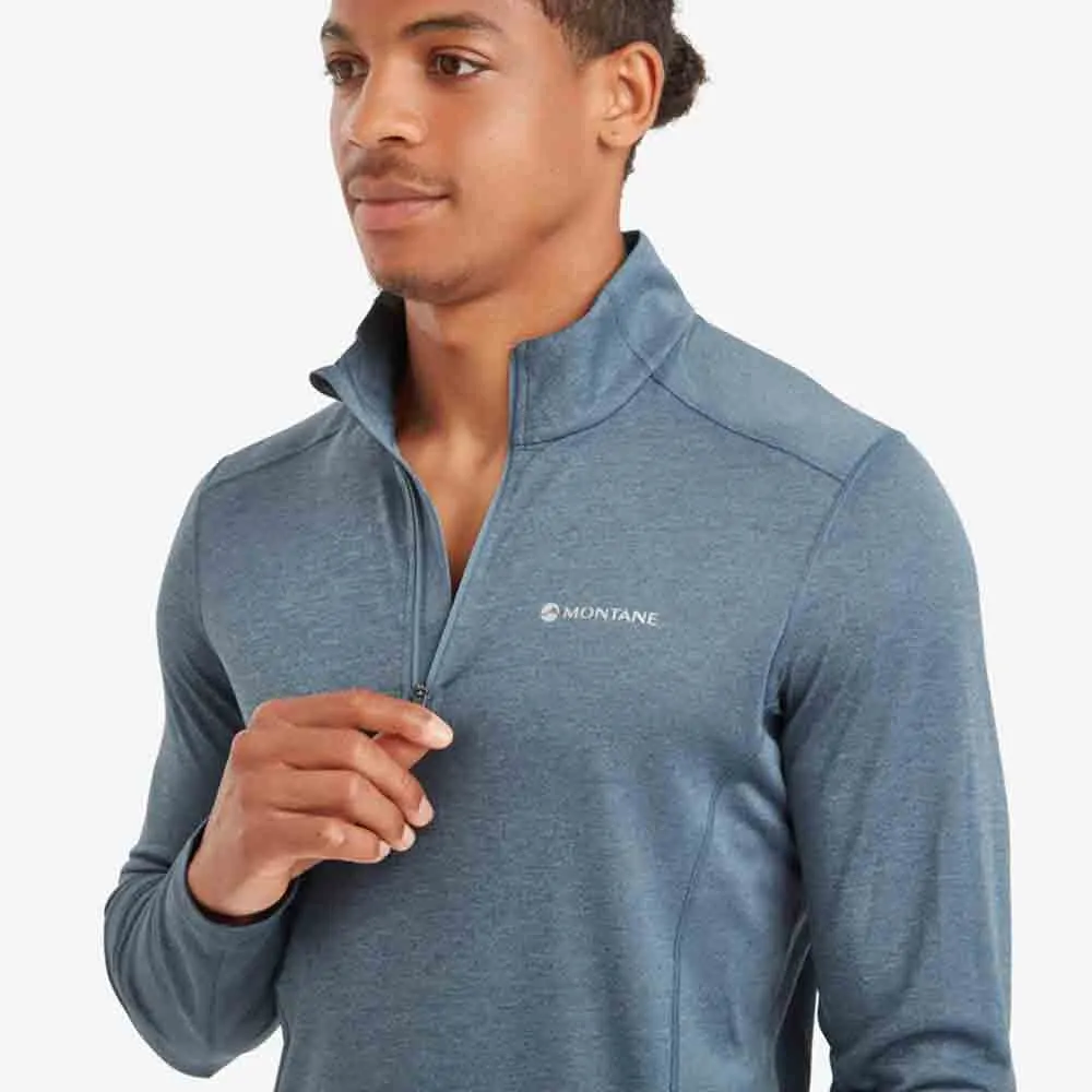 男裝高領拉鍊長袖快乾T恤 Men's Dart Zip Neck LS