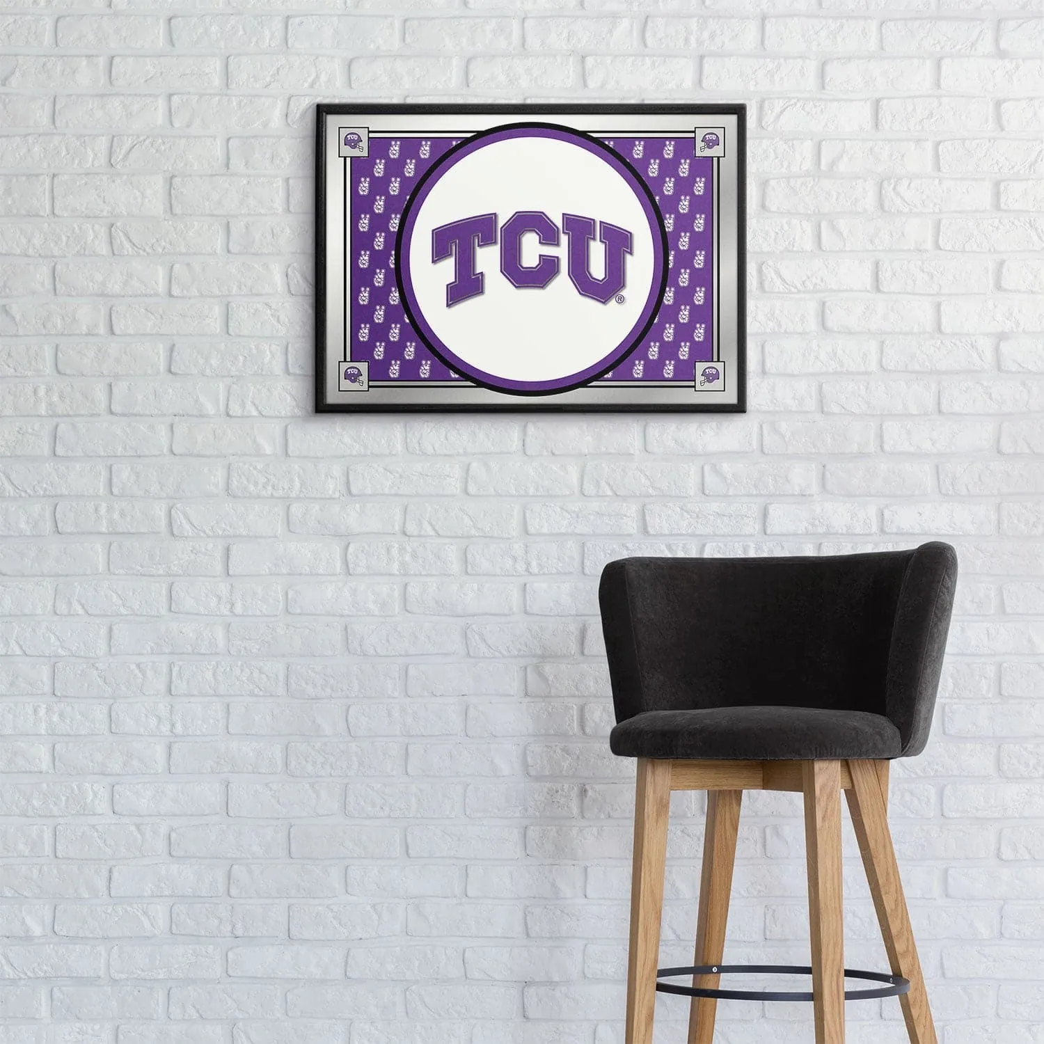 TCU Horned Frogs: Team Spirit - Framed Mirrored Wall Sign