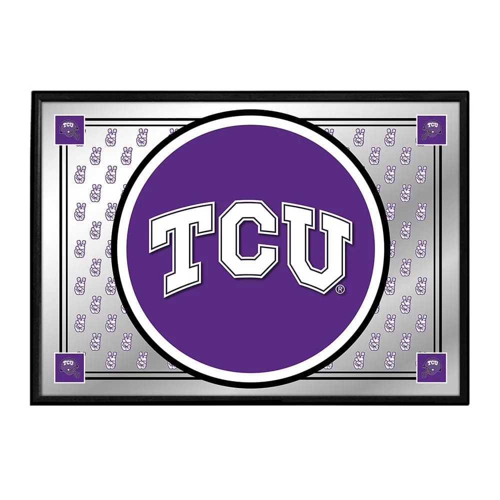 TCU Horned Frogs: Team Spirit - Framed Mirrored Wall Sign