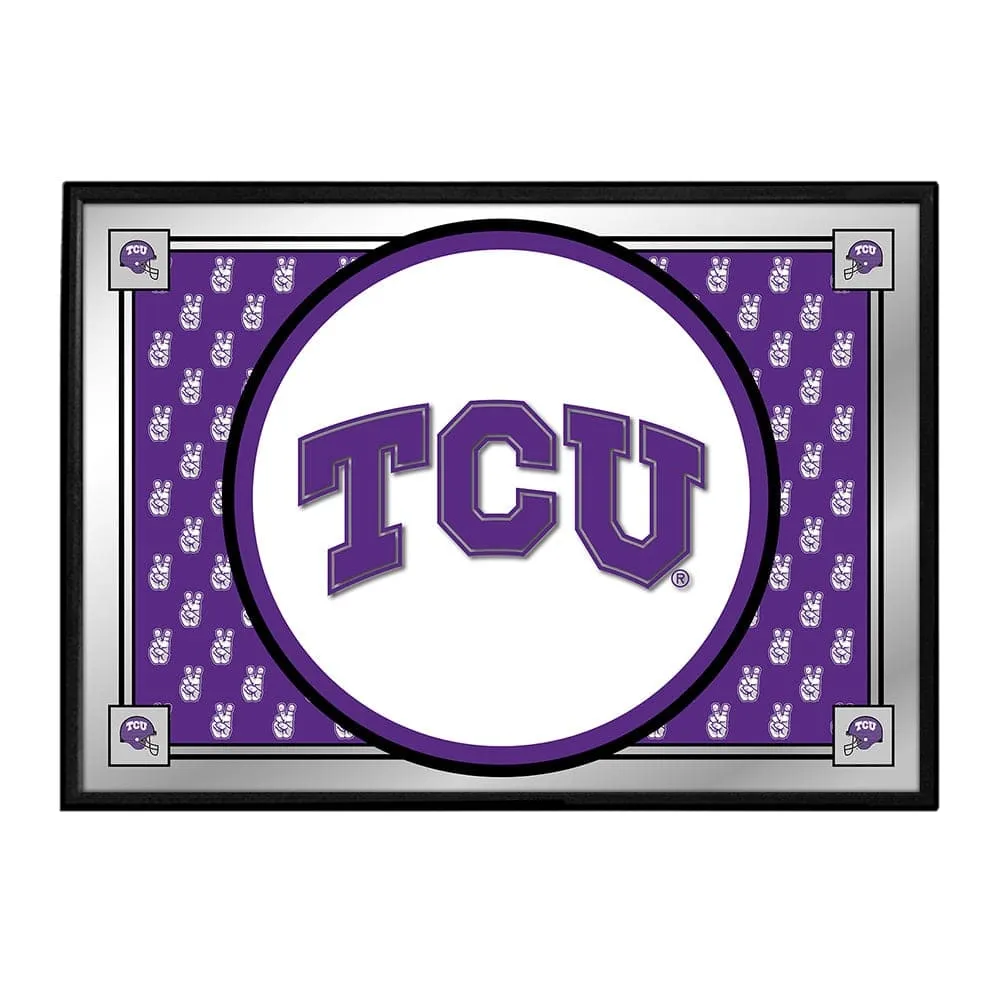TCU Horned Frogs: Team Spirit - Framed Mirrored Wall Sign