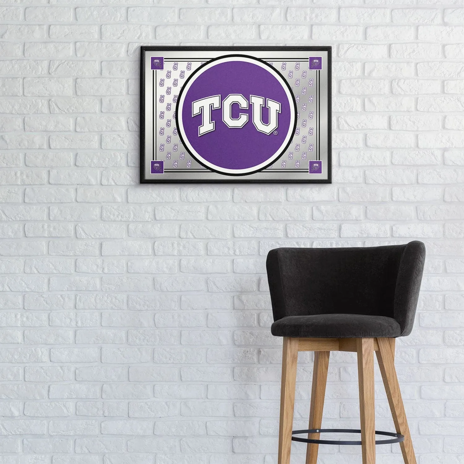 TCU Horned Frogs: Team Spirit - Framed Mirrored Wall Sign